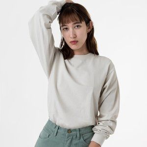 Los Angeles Apparel Long Sleeve Crew-Light Gray-S